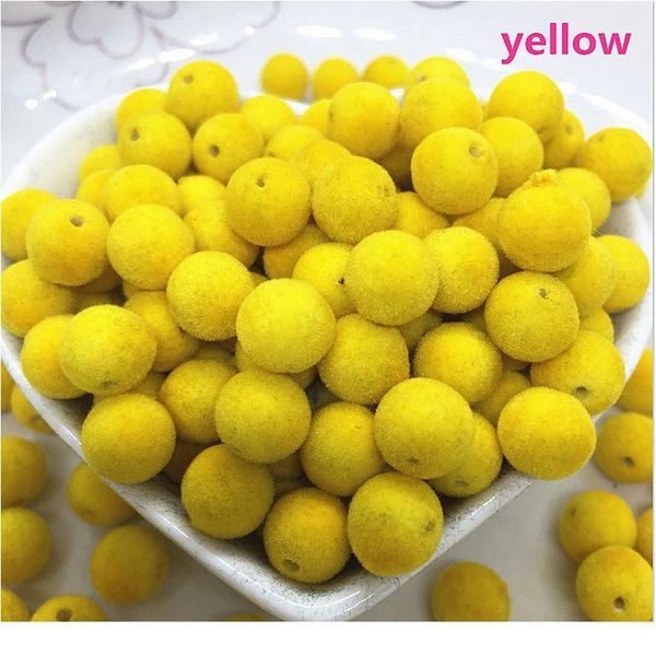 

fluff ball round bead knit wool craft hand-woven bracelets clothing accessories beads (8 colors to choose from)8 bbyuxb