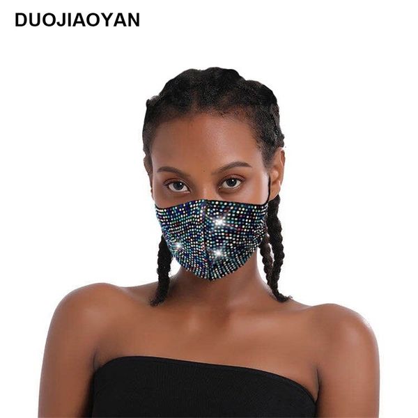 

flash mask rhinestone mascarilla diamond star ship sequins nightclub party personalized polyester spandex custom sp