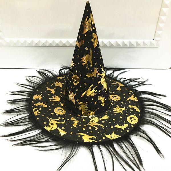 

4miuc halloween products wi masquerade show dress up gilding pumpkin products cos halloween masquerade show dress up witch hat pumpkin gildi