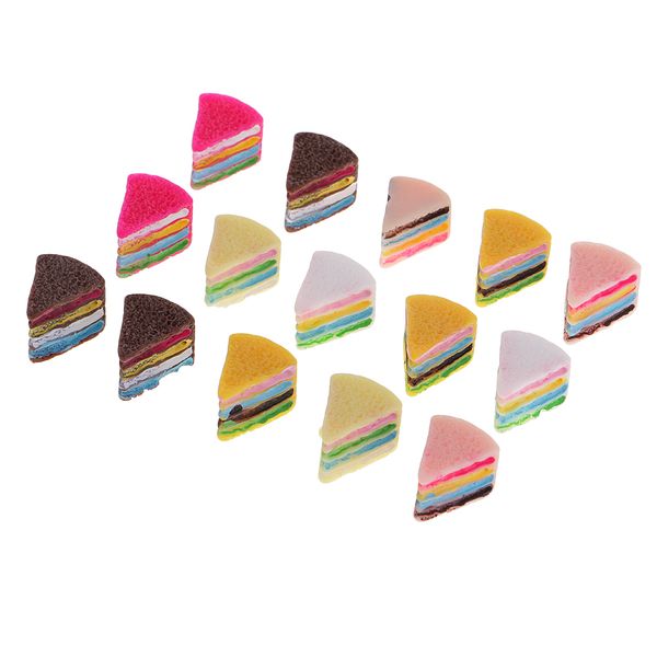 

15pcs брошь знак аксессуар multicolor 3d смола пустыня подвеска ремесло нет отверстие для детей crafts xmas новогодних подарков