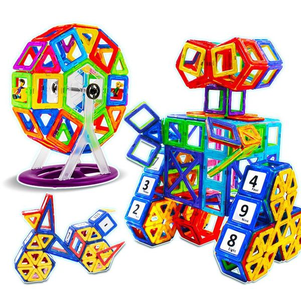 

33pcs 60pcs магнитная игрушка треугольник площади строительные блоки diy модель кирпичиков 3d строительство магниты детские игрушки yxlojw x