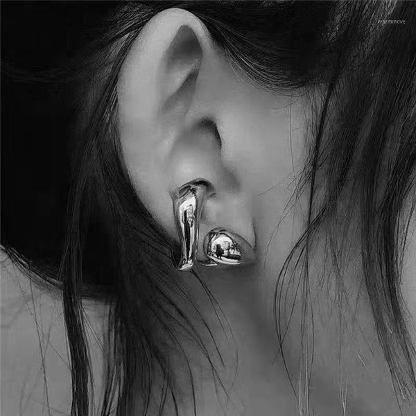 

Minimalist No Piercing Earrings For Women Simple Design Cartilage Earrings Ear Cuff Party Exaggerated1, Silver