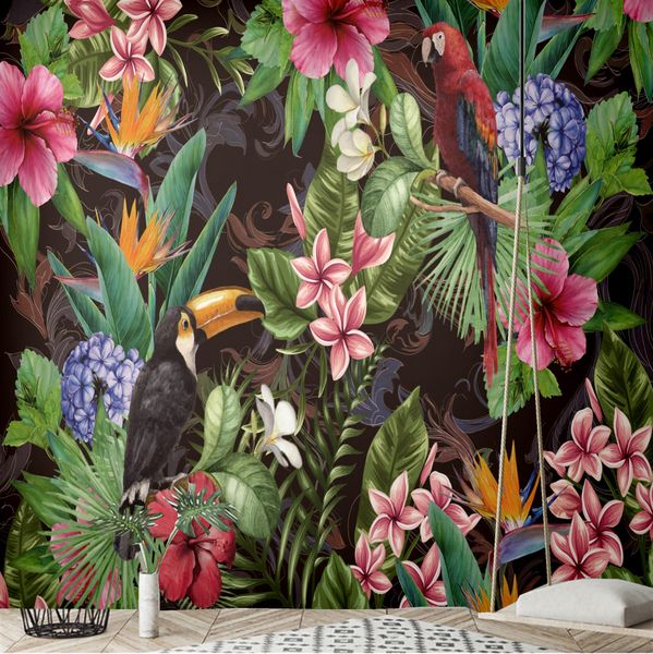 

обои al-мульк пользовательские обои mural самоклеящаяся цветочный parrot fq224 крытый фона украшение стены пастырское стиль водонепроницаемы