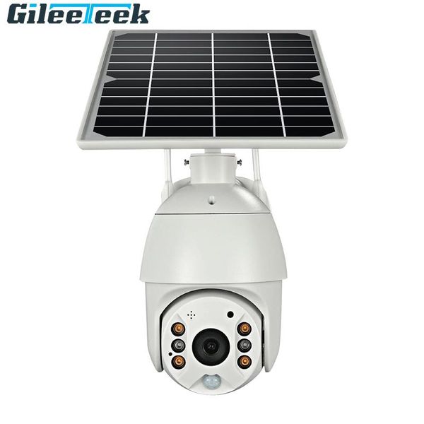 

wifi low power solar camera gimbal rotation alarm cameras 1080p hd wide angle view outdoor monitoring security waterproof camera