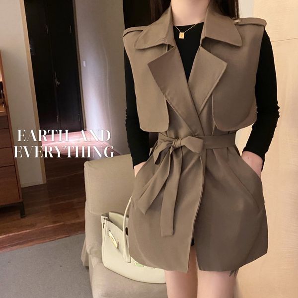 

collar women british style wear 2020 jacket jacket new loose sleeveless vest coat c1744 ai7kg, White;black