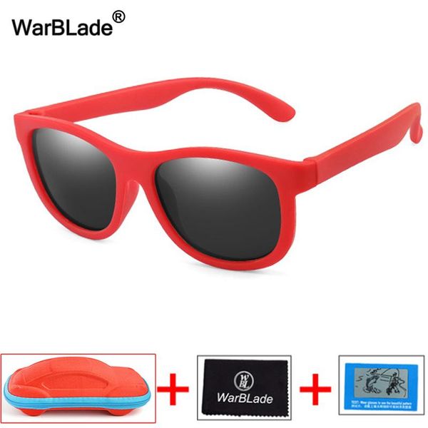 

children sunglasses tr90 boy girl kids polarized sun glasses silicone safety baby infant shades uv400 eyewear oculos with case sqcgfk, Blue