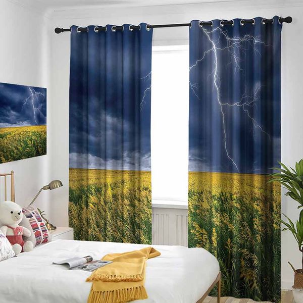 

теплоизолированная комната потемнение окружение окна thume thunder bolt над сезонным полем электрические вибрации мать природа тема изображе