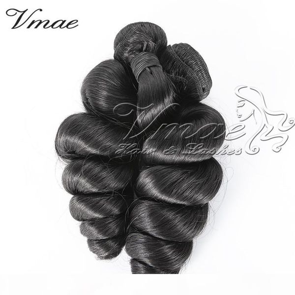 

brazilian loose wave virgin hair human 3 bundles unprocessed natural color hair extension 100% original hair weft vmae extensions, Black