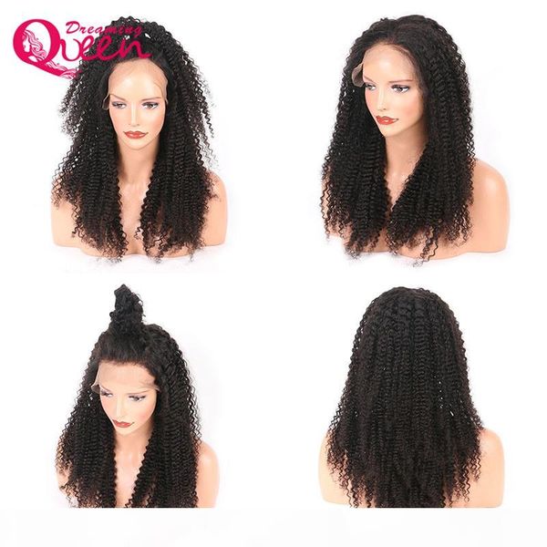 

brazilian kinky curly wig human hair full lace human virgin hair wigs for black women pre plucked bleached knots, Black;brown