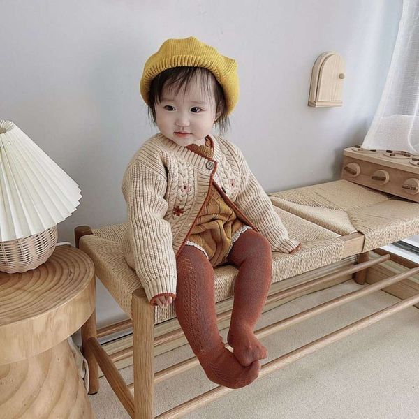 

knitted cardigan new foreign sle and winter children's korean version girls' sweater pullover thickened autumn coat, Blue