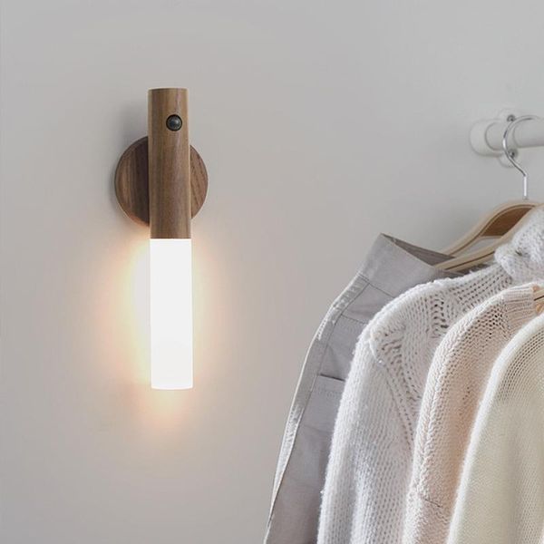 

christmas gift smart led night light indoor bedroom ir motion body sensor wall lamp portable handheld lamp usb charging