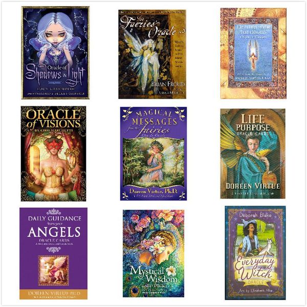 

deck tarot cards english light visions cards deck oracles guide book game toy divination board game