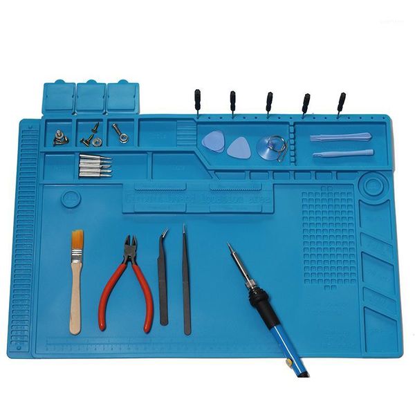 

heat gun soldering mat silicone heat-resistant bga soldering station insulation pad repair tools maintenance platform desk mat1