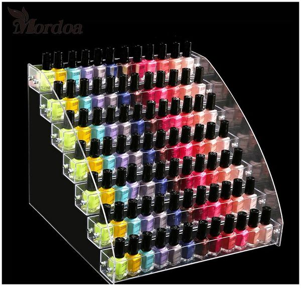 

acrylic nails polish display organizer 2-3-4-5-6-7 слой маникюра косметики ювелирные изделия дисплей держатель очистить акриловую ma wmthdq, Golden;white