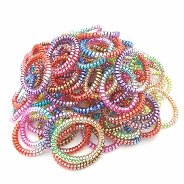 

size 4.5cm colorful gum for accessories ring rope elastic hair bands women telephone wire scrunchy q bbypar