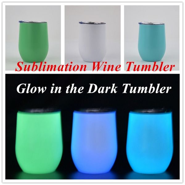 

diy sublimation wine tumbler glow in the dark tumbler 12oz wine glasses with luminous paint luminous cup egg cup ing