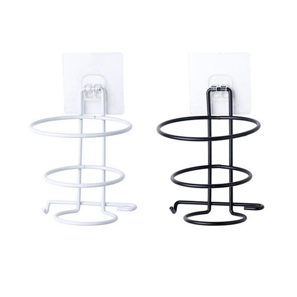 

mounted dryer hair wall bathroom accessories holder punch storage rack blower 2pcs bbyqqd lg2010