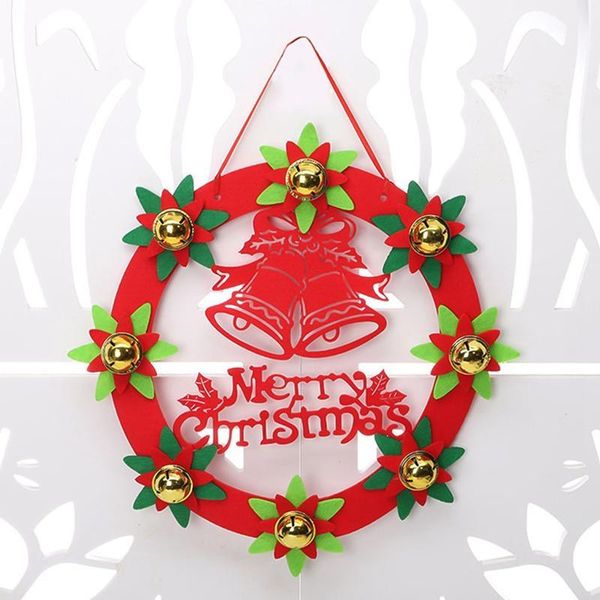 

decorative flowers & wreaths 1 pcs christmas decorations 30cm non-woven wreath door hanging el tree ornaments1