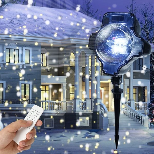 Luci per proiettori a LED con nevicate, luci di proiezione scintillanti per esterni per illuminazione decorativa, Natale, feste, vacanze 201201