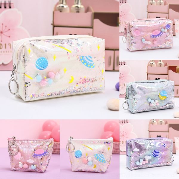 

7xb5p eak24 simple fashion storage cosmetic laser cosmetic quicksand coin purse storage bag x0020 waterproof portable hand bag durable