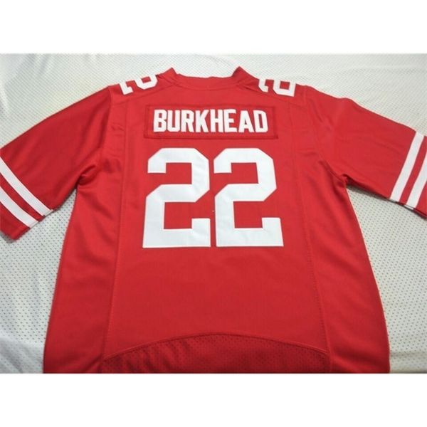 

121 nebraska cornhuskers rex burkhead #22 real full embroidery college jersey size s-4xl or custom any name or number jersey, Black