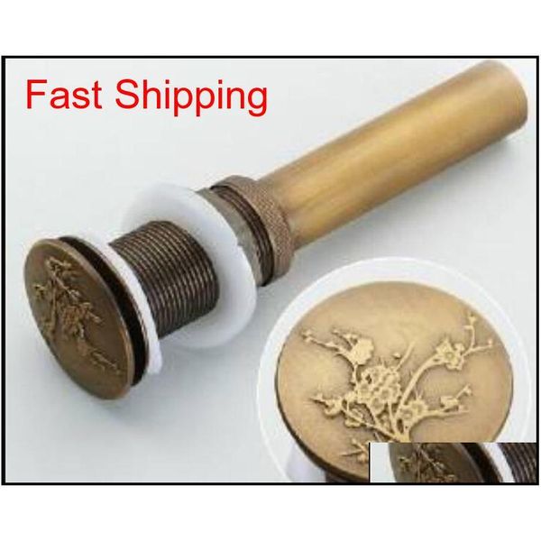 

antique brass art style sink strainer pop up vessel basin dra qyllgw yh_pack