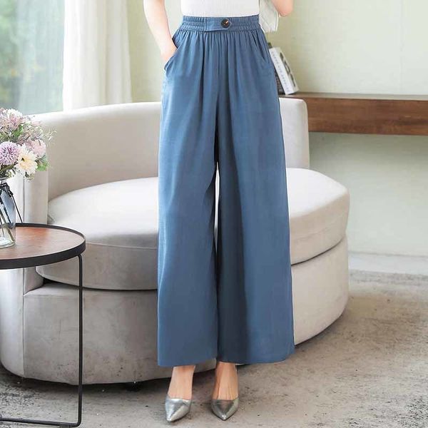 

2021 new women pants print vintage summer mid waist elegant trousers female casual summer wide leg pants plus size 5xl y9zm, Black;white