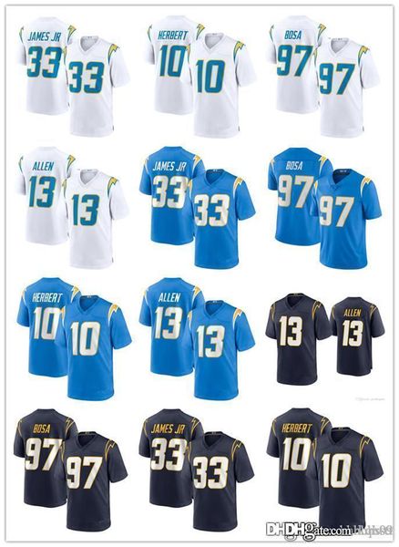 

мужчины лос женщины анджелес зарядные устройства 13 keenan. аллен 33 дервин джеймс 97 джои боша 10 джастин герберт футбольные майки, Black;red