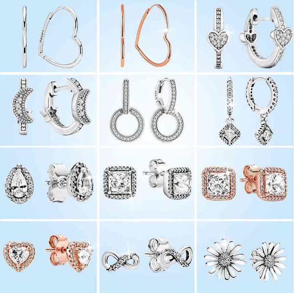 

women 925 sterling silver earrings sale diy round shape big shining zircon earring for jewelry gift