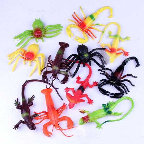

party masks colorful tpr simulation lizard scorpion insects model toys prank tricky scary halloween props children's