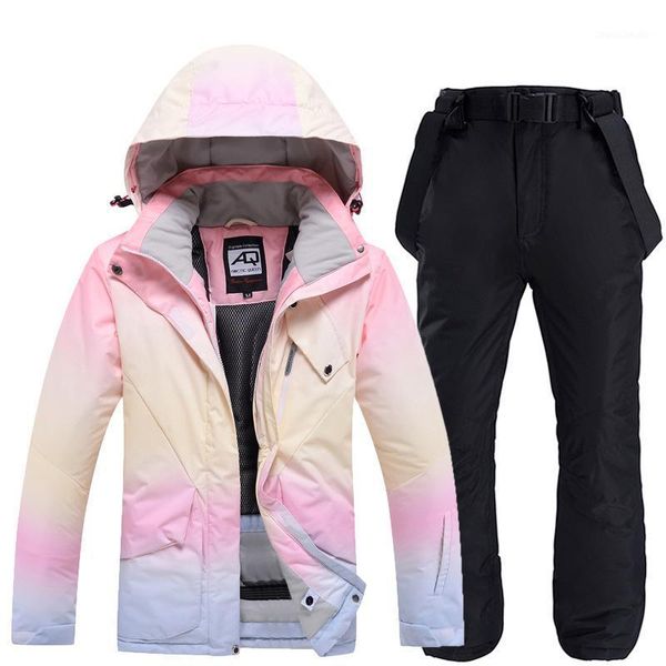 

skiing suits 2021 ski suit single board double women's winter outdoor windproof, waterproof and warmth1