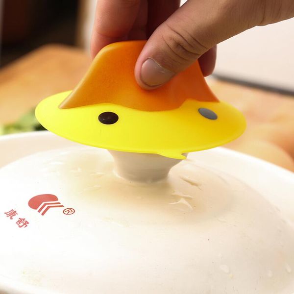 Acessórios de cozinha Hotsale Cute desenhos animados antiderrapantes Anti-Hot desenhos animados Ducks Forma de silicone Borracha de borracha clipes tigela placa de forno de placa LX3408