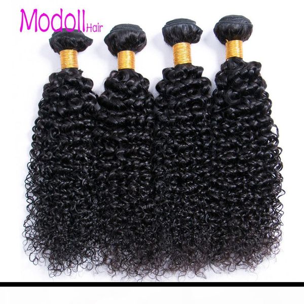 

brazilian kinky curly human hair bundles jerry curls 3 4 bundles 10-32 inches natural color virgin remy hair extensions, Black