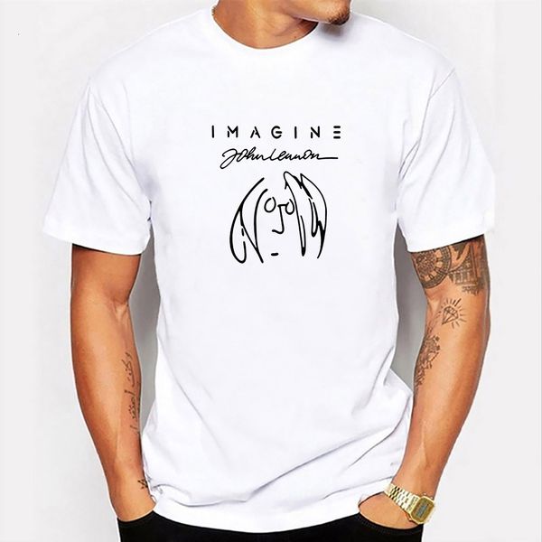 

2021 selling t shirt men's line figure self portrait printing short sleeve large simple casual sports round neck t-shirt, White;black