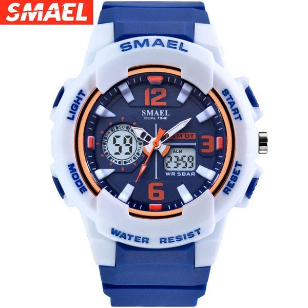

smier new watch fashion sports multi function electronic watch lovers popular men and women waterproof, Slivery;brown