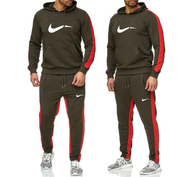 

2020new hoodie sweater jacket+ joggers sweatpants winter autumn hoodie hip hop man printing track suits, Gray