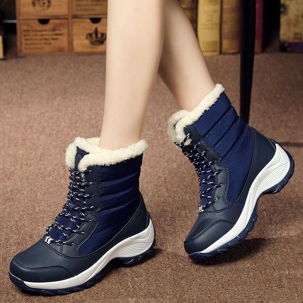 

kwbefrt winter boots women 2020 4 colors women boots winter shoes woman warm dropshipping, Black