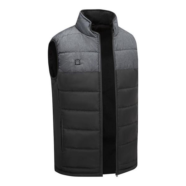 

electric usb heated vest winter warm vest men women heating coat jacket for motorcycle travelling skiing hiking camping, Gray;blue