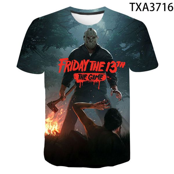 

and new friday the 13th clothing wild street trend 3d print shirts horror hippie kawaii men clothing