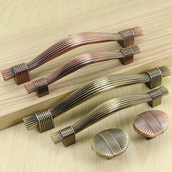

3.75'' 5'' drawer pulls handles knobs dresser knob pull antique copper bronze retro kitchen cabinet pulls door handle pu