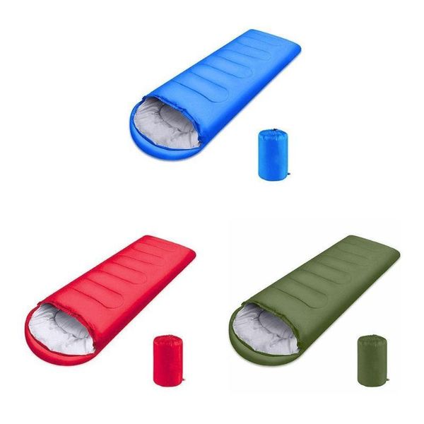 

180*75cm 4 season camping sleeping bag breathable outdoor cold warm camping waterproof rectangular single travel y6d2