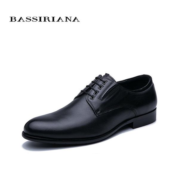 

bassiriana 2020 spring new men's shoes black leather classic formal men's shoes comfortable ing