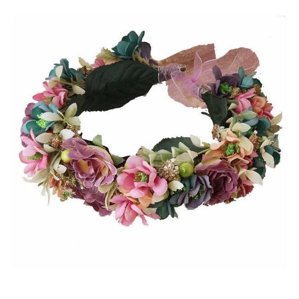 

women encrypted flowers wreath bridal headdress floral garlands bridesmaid headband pgraphy jewelry hair accessories wo jllcwl