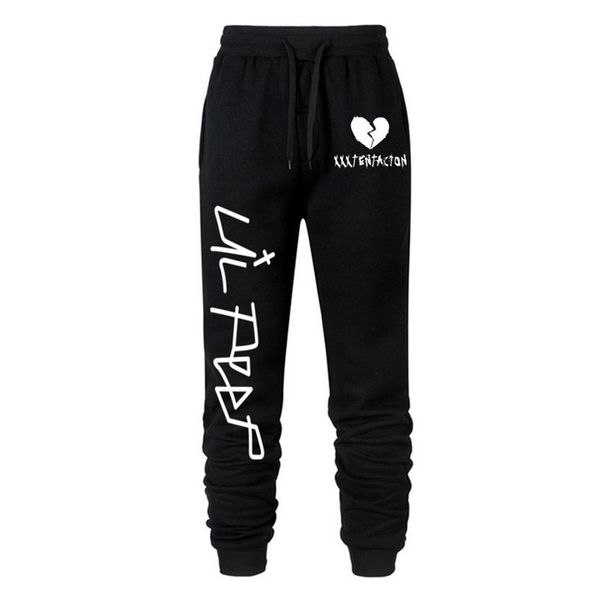 

men's fitness joggers track pants men trousers hip hop casual pants 2018 autumn fleece thickening skinny sweatpants, Black