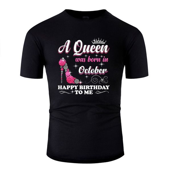 

create tshirt man comic a queen was born in october happy birthday to me t shirts homme oversize s 5xl sport hooded sweatshirt hoodie