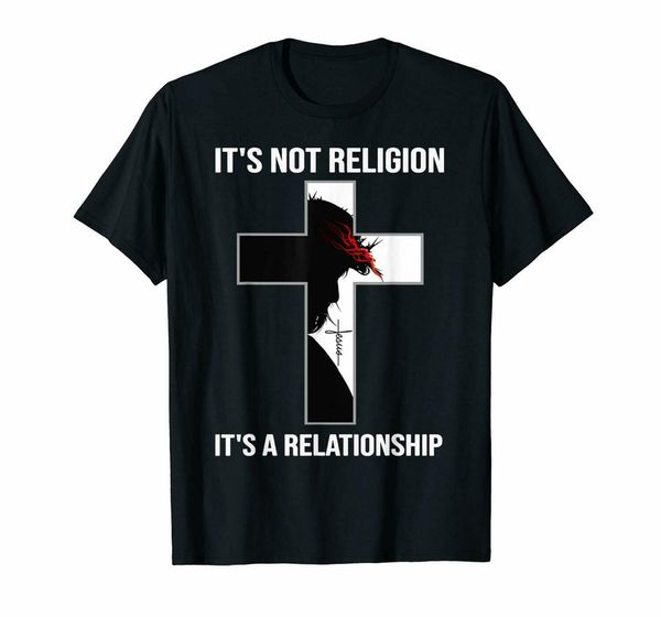 

it's not a religion it's a personal relationship jesus godly black t-shirt s-3xl stylish custom tee shirt sport hooded sweatshirt