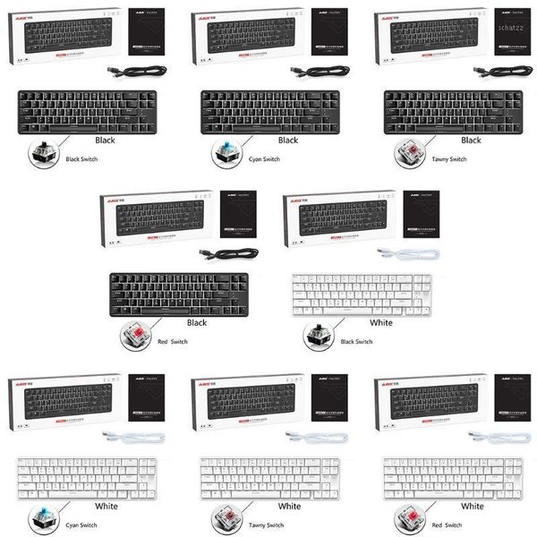 

wired bluetooth 68 keys with anti-ghosting design mechanical keyboard for ajazz k680t different backlight modes1