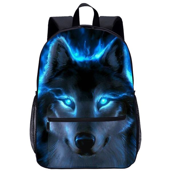 

cool wolf printing 3d bag kids student schoolbag school backpack teenager boys girls children bookbags c1003