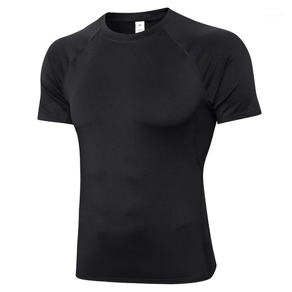 

running jerseys high elasticity quick dry short sleeve t shirt for men rashgard gym fitness training sports shirts male clothing1, Black;blue