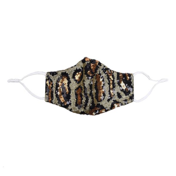 

mask washable fashion bling bling leopard fashion sequins face mask dustproof mouth masks designer dustproof mask 5396
